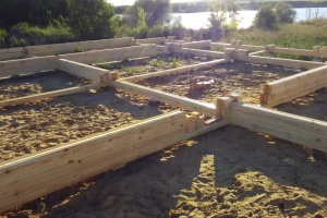 Начат монтаж деревянного дома 160 кв.м., п. Полянка 